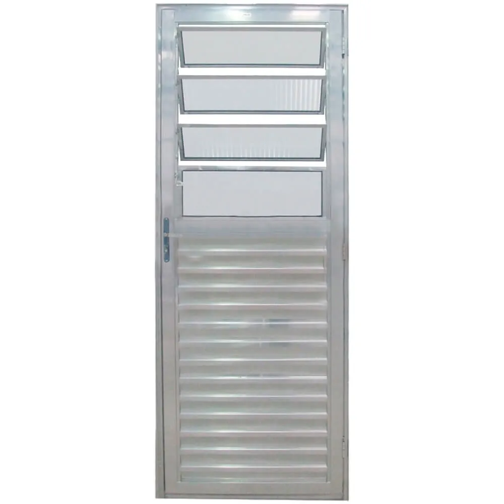 Porta de AlumÃ­nio Travessa Basculante 2,10 x 0,80 Metros Brilhante Esquerda - 0957 - JANELLOT