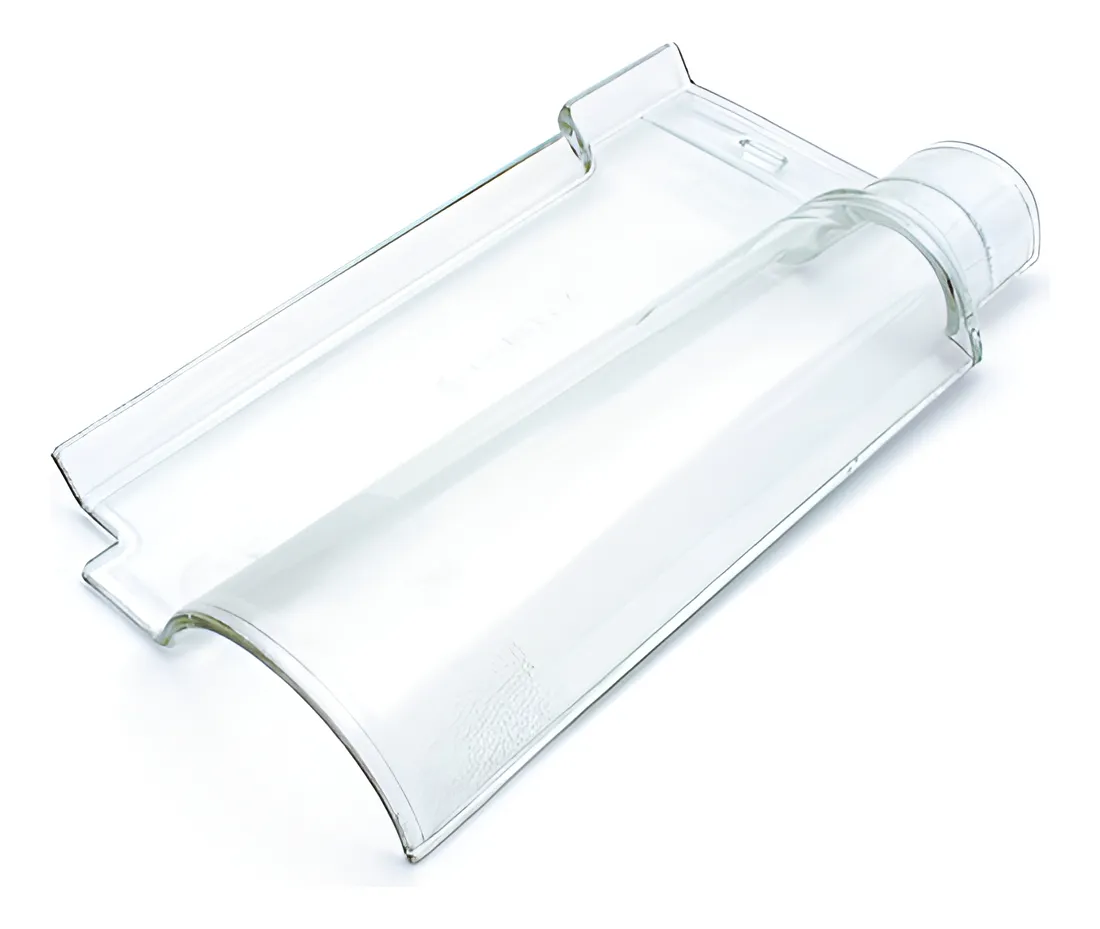 Kit Caixa 06 Telhas De Vidro Portuguesa Transparente