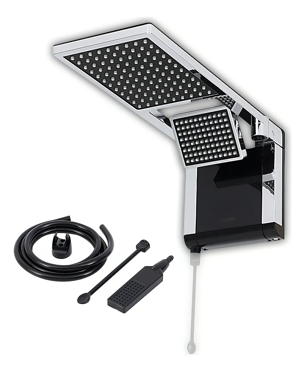 Chuveiro Elétrico Acqua Duo Ultra Preto com Cromado Lorenzetti